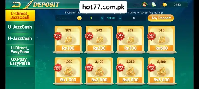 Hot77 deposite